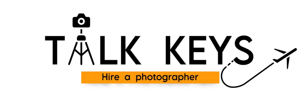 Talk keys logo, hire a photographer or rent a photographer, rent a photographer for your trip